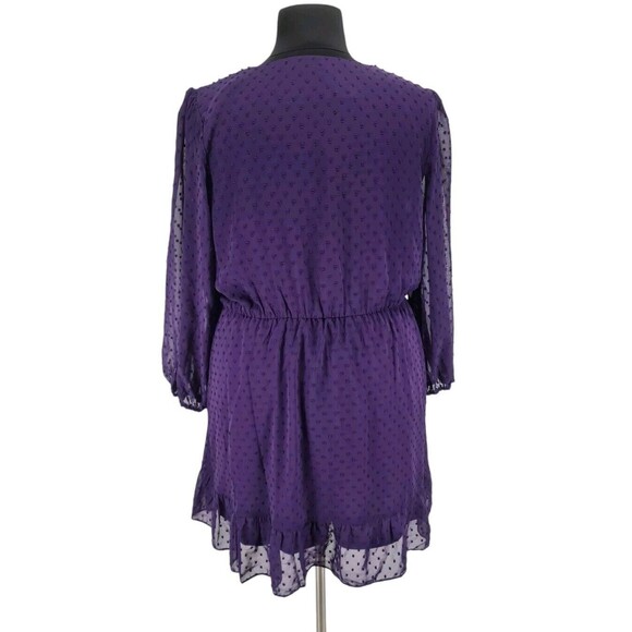 CITY CHIC Women Dress Wild Dobby Plus Size L/20 Swiss Dot Sheer Petunia  270AP - Picture 4 of 7